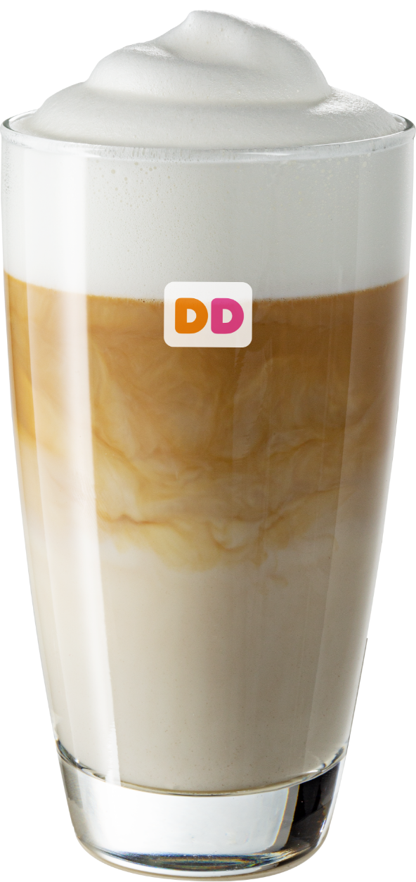 Dunkin koffie in een glas
