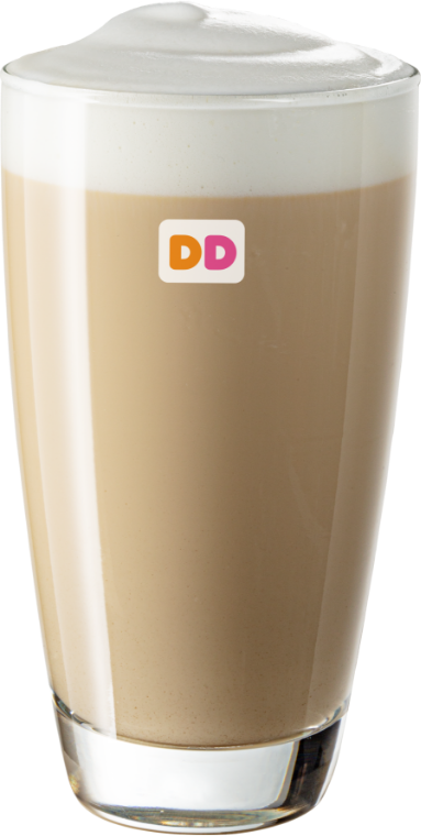 Dunkin koffie in een glas